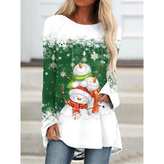 Women's Festive Long Sleeve Sweater Cozy Knit 1