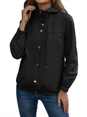 Women's Hooded Waterproof Trench Coat | Long Sleeve 3