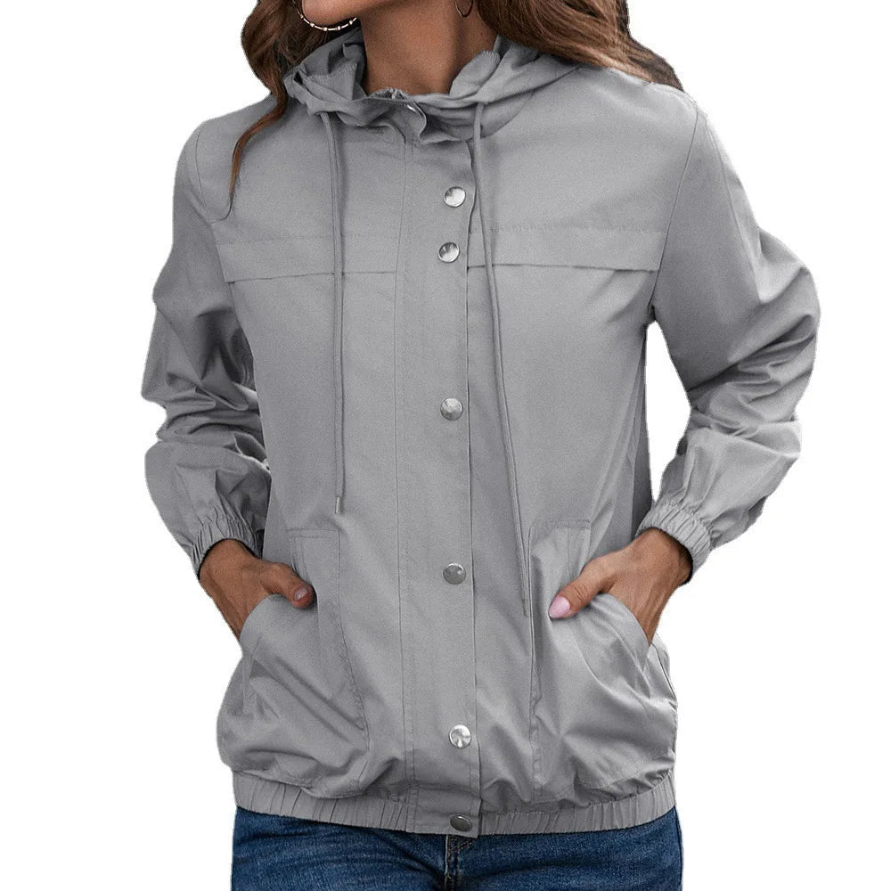 Women's Hooded Waterproof Trench Coat | Long Sleeve 6