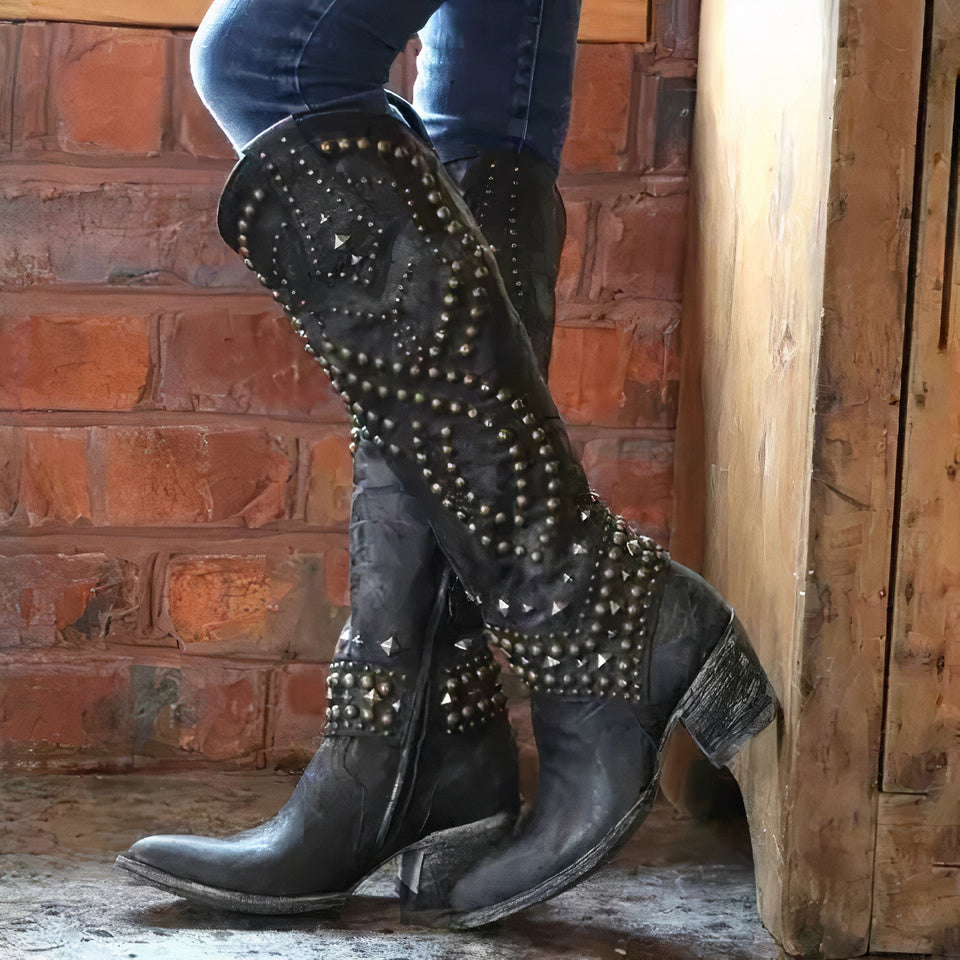 Women's Knee-High Cowboy Boots | Vintage 1