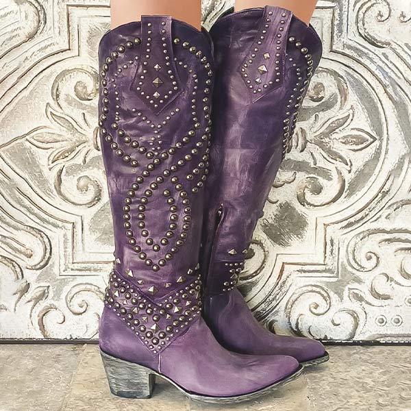 Women's Knee-High Cowboy Boots | Vintage 3