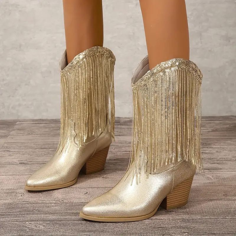 Women's Mid-Calf Cowboy Boots | Heel 1