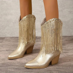 Women's Mid-Calf Cowboy Boots | Heel 1