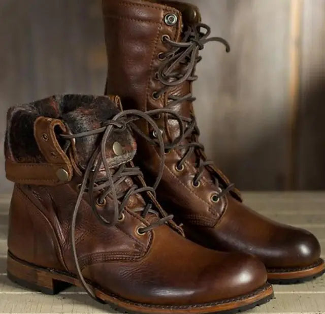 Women's Retro Lace-Up Boots | Collapsible Ankle Strap 2