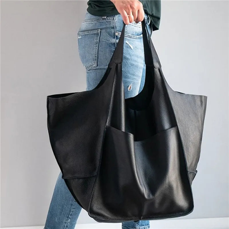 Women's Spacious Leather Tote Bag Elegant Design Genuine Leather 4