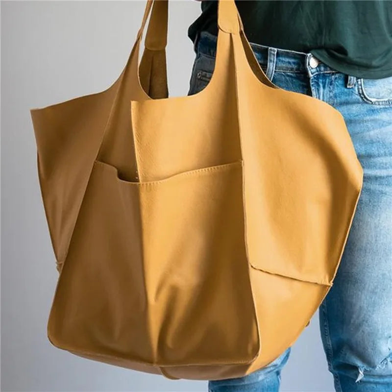Women's Spacious Leather Tote Bag Elegant Design Genuine Leather 9