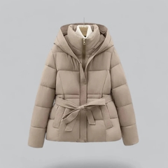 Women's Warm Belted Hooded Puffer Jacket | Winter 3