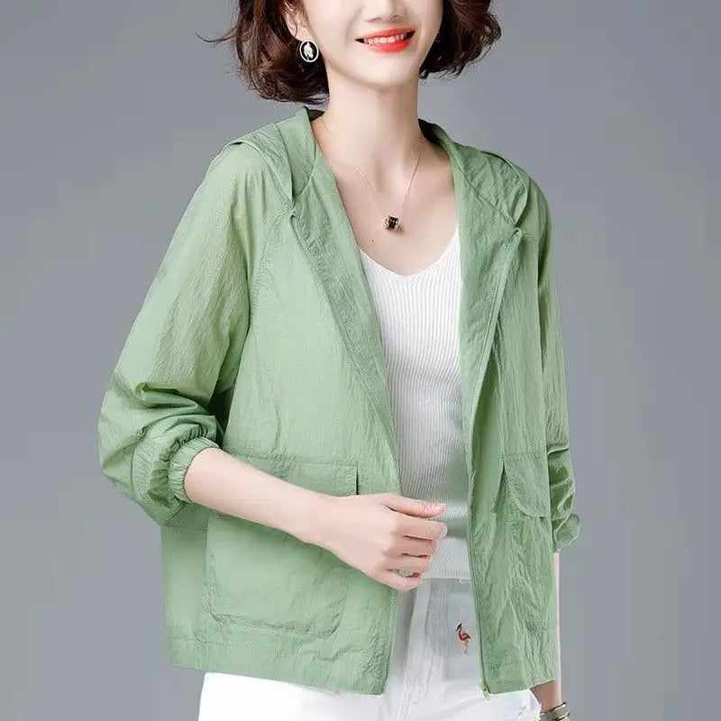 Women's Windproof Rain Jacket | With Hood 3