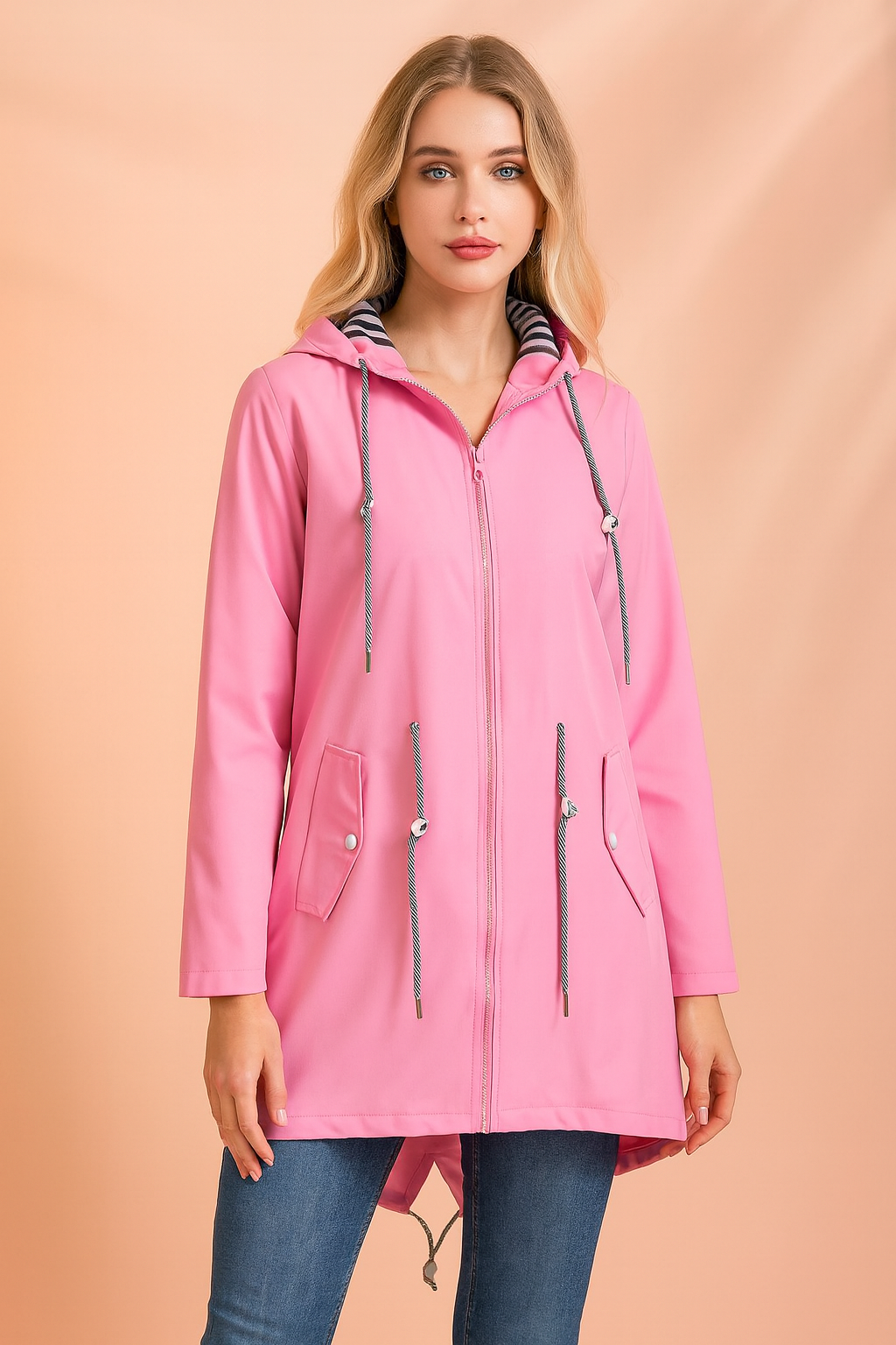 Women's transitional sports jacket with a hood for everyday use 5