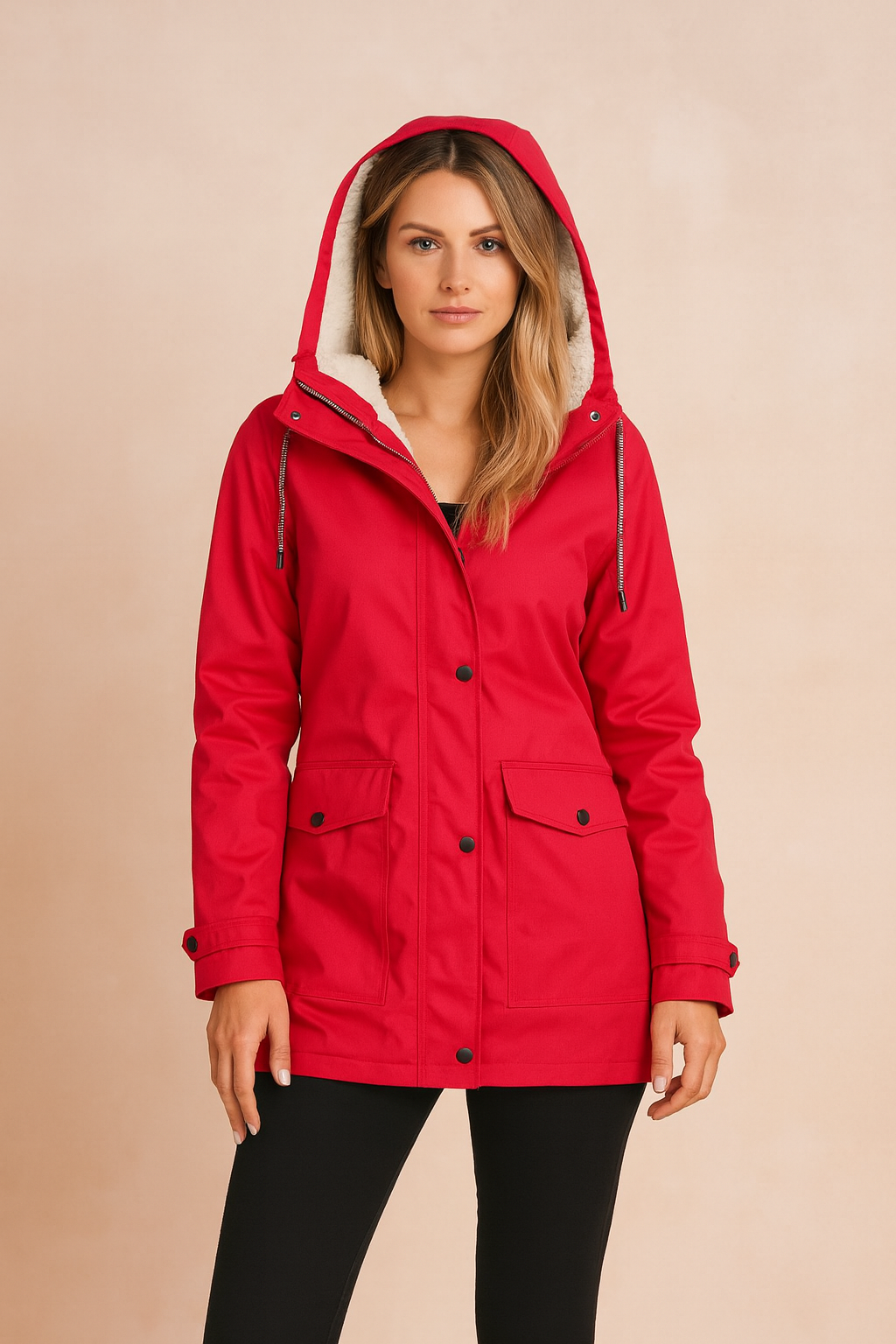 Women's winter insulated jacket with a casual hood 4