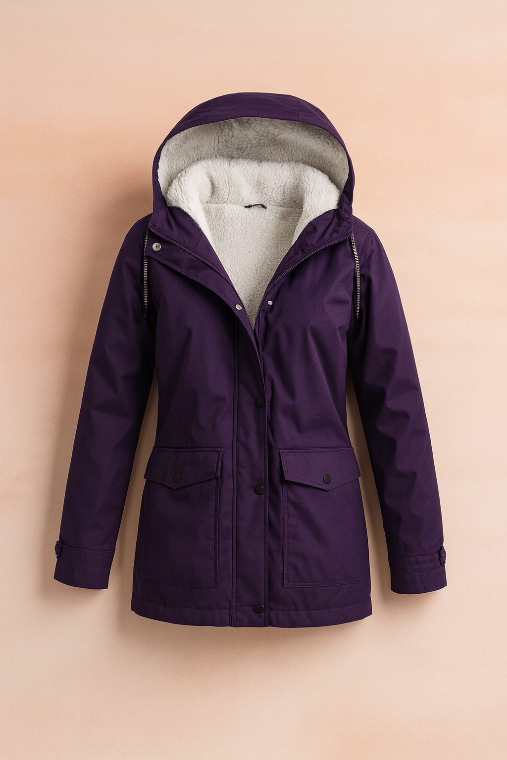 Women's winter insulated jacket with a casual hood 7