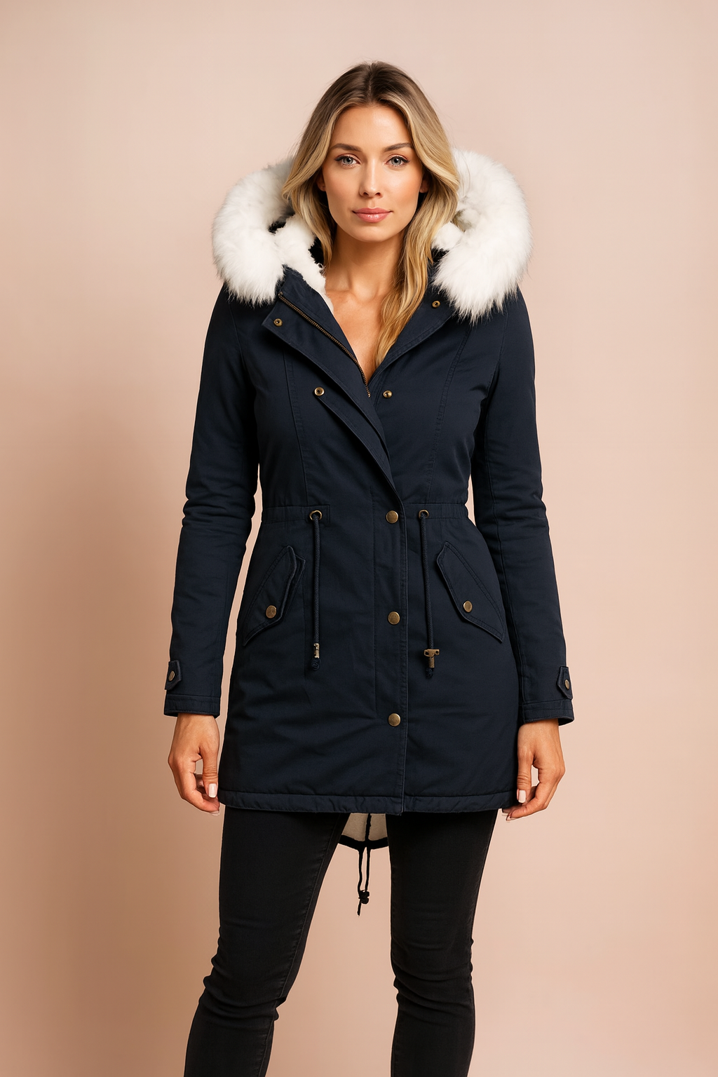 Women's winter jacket, insulated parka with hood 4