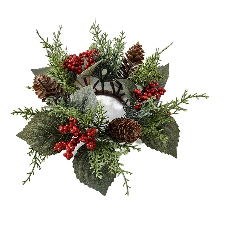 WreathElegance | Candle Holder Centerpiece for Christmas Decoration 0