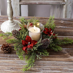 WreathElegance | Candle Holder Centerpiece for Christmas Decoration 2