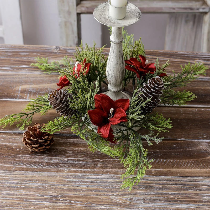 WreathElegance | Candle Holder Centerpiece for Christmas Decoration 3