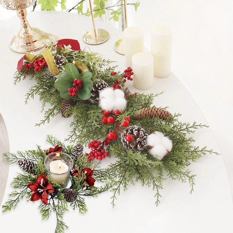 WreathElegance | Candle Holder Centerpiece for Christmas Decoration 4