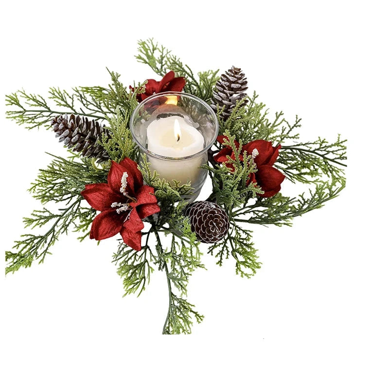 WreathElegance | Candle Holder Centerpiece for Christmas Decoration 6