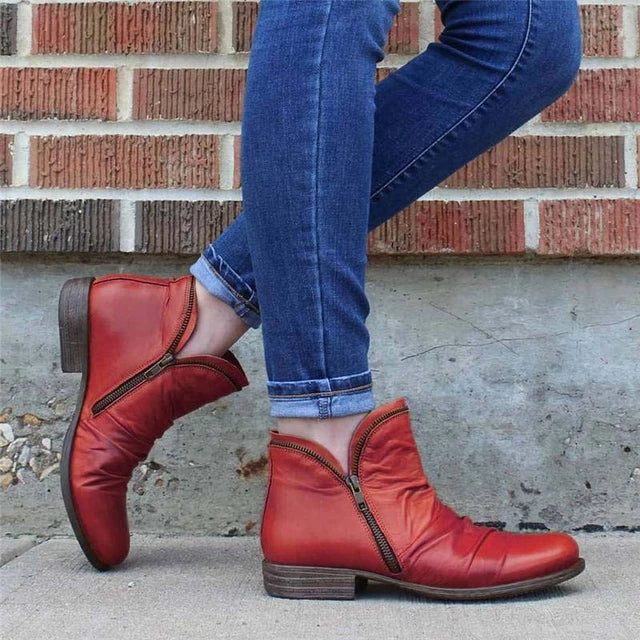 Zip-Up Ankle Boots for Women – Stylish & Comfortable 0