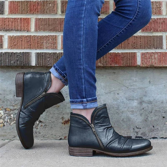 Zip-Up Ankle Boots for Women – Stylish & Comfortable 1
