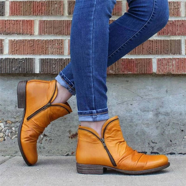 Zip-Up Ankle Boots for Women – Stylish & Comfortable 4