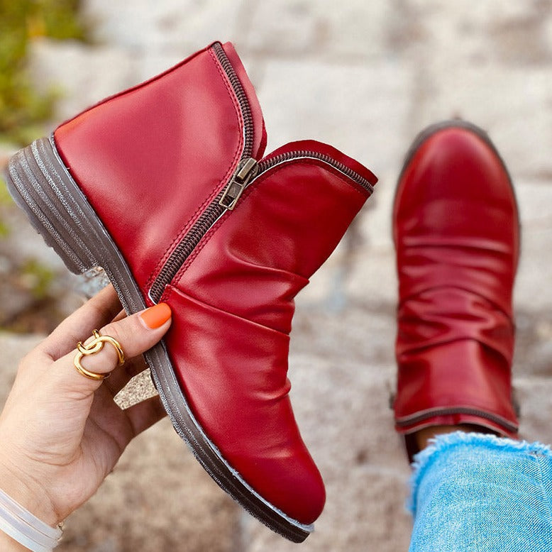 Zip-Up Ankle Boots for Women – Stylish & Comfortable 5