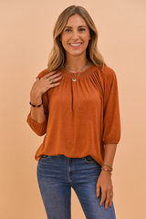 Zoe | Stylish blouse with gathered neckline 3