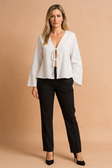 Zofia | Tie-up Blouse with Wide Sleeves 1