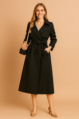 Zuzanna | Double-breasted trench coat with belt 1