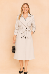 Zuzanna | Double-breasted trench coat with belt 2