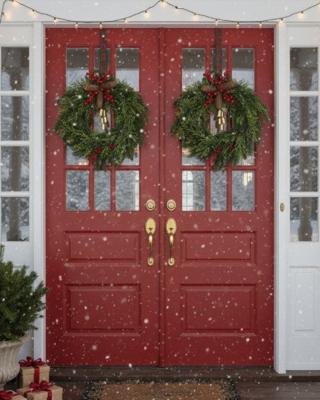 Couronne de Noël de ferme, couronne bohème, couronne de vacances