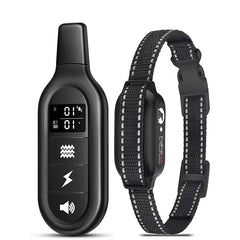Electric dog training collar with remote control, waterproof, 16 adjustable shock levels, 1000 m range, beep and vibration modes